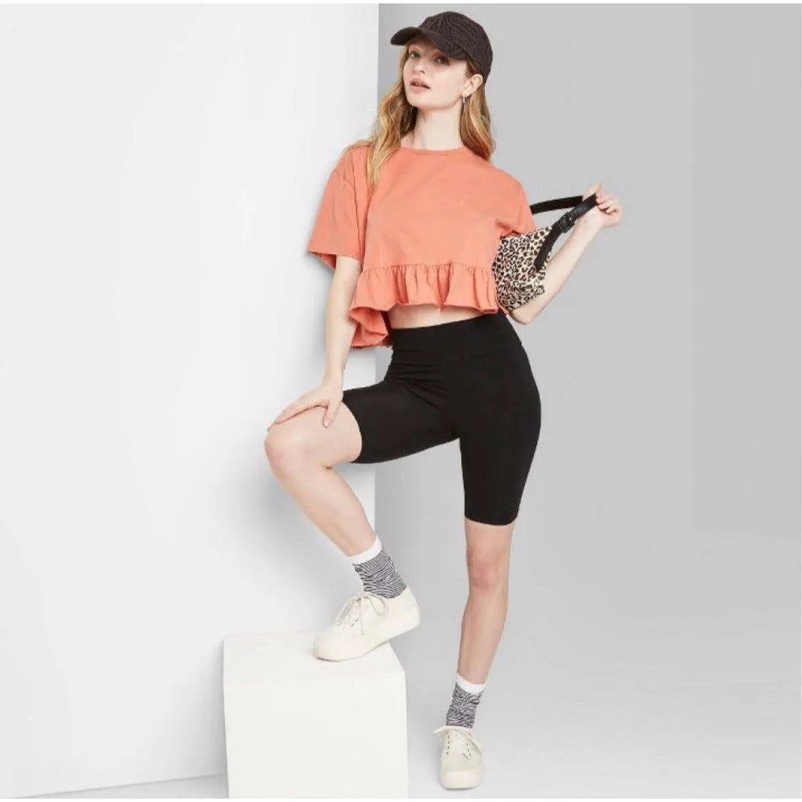 Women's High-Rise Bike Shorts - Wild Fable Black XS by Selzalot