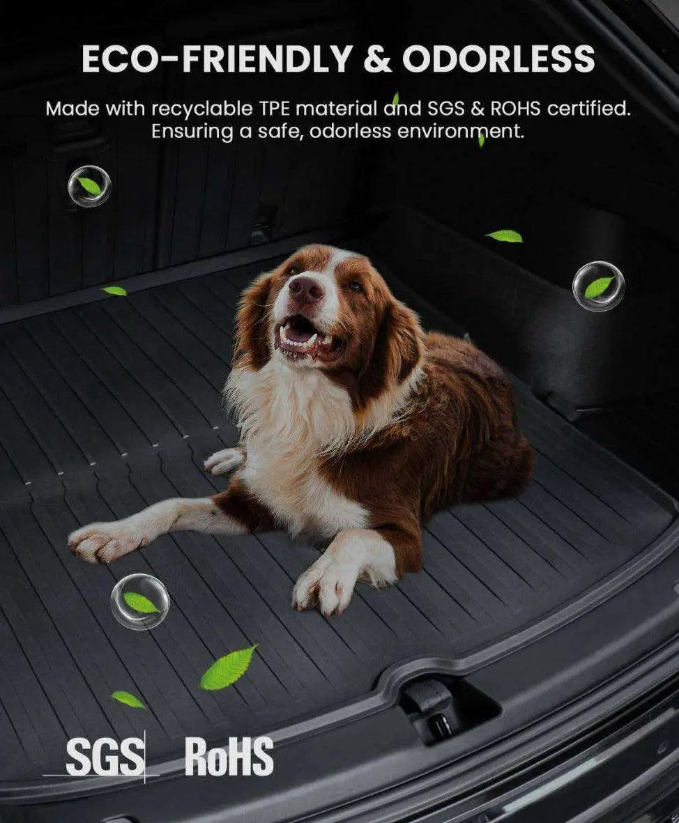 Proud Bird 4.1 1 i (8) Tesla Model Y Floor Mats 2023-2021 (5-Seater), Pure TPE, All Weather Floor Mats Tesla Accessories Model Y Trunk Mat & Floor Mat by Selzalot