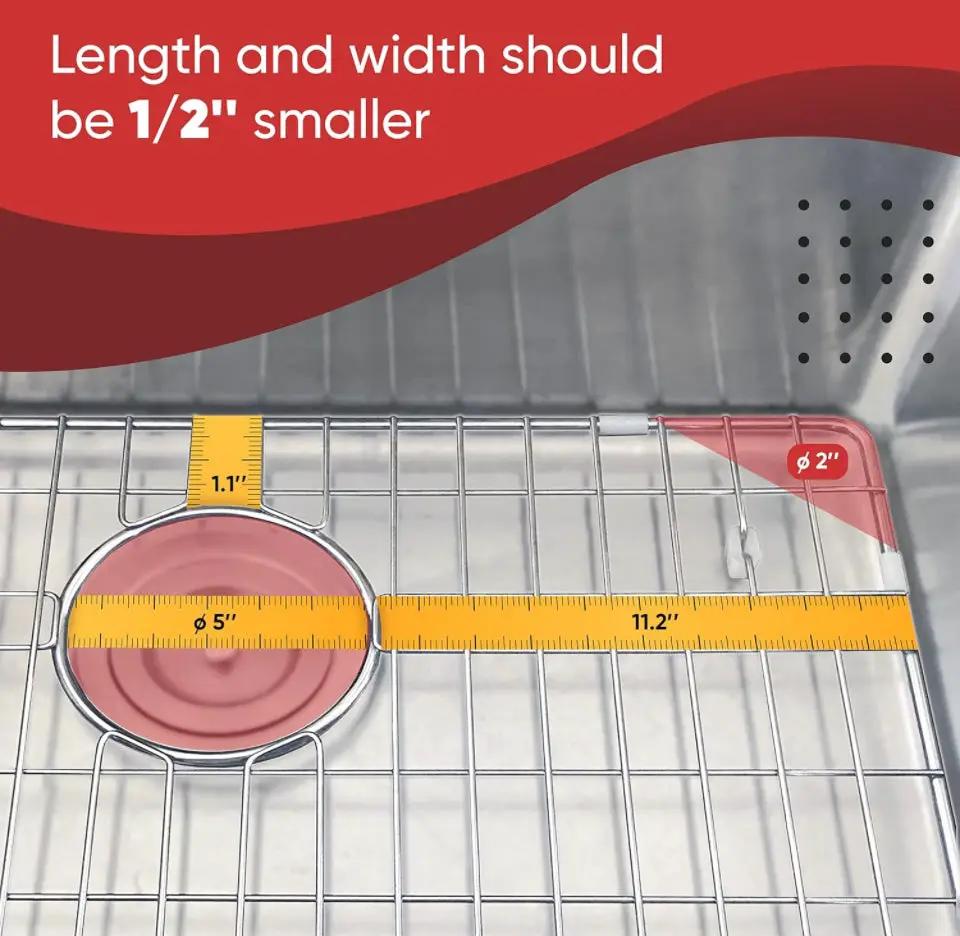 Granatan 27-1/2" x 13-1/2" x 1-1/4" Sink Protectors for Kitchen Sink - Sink Bottom Grid - Stainless Steel Sink Protector - Sink Grate for Bottom of Ki by Selzalot