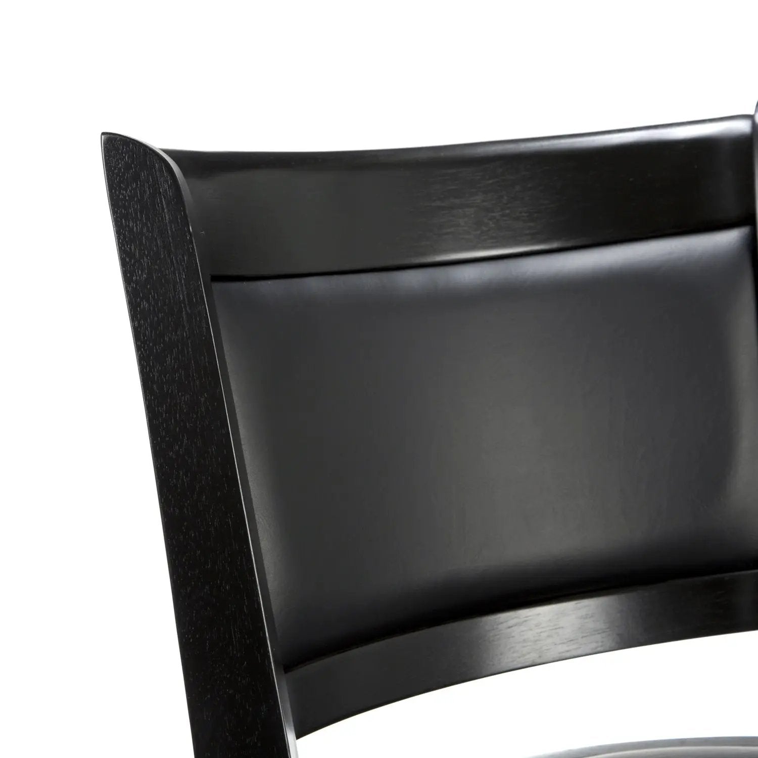 Black 29-inch Swivel Seat Barstool with Faux Leather Cushion Seat by HomePacific