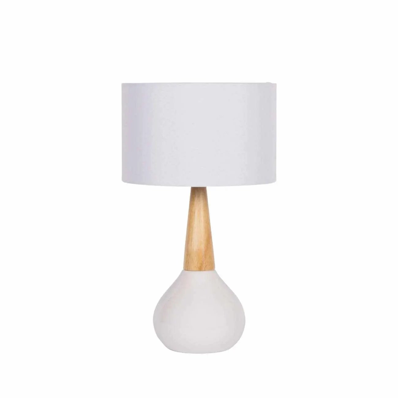 Baugo White Ceramic Table Lamp by Boutique Rugs