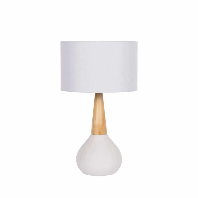 Baugo White Ceramic Table Lamp by Boutique Rugs