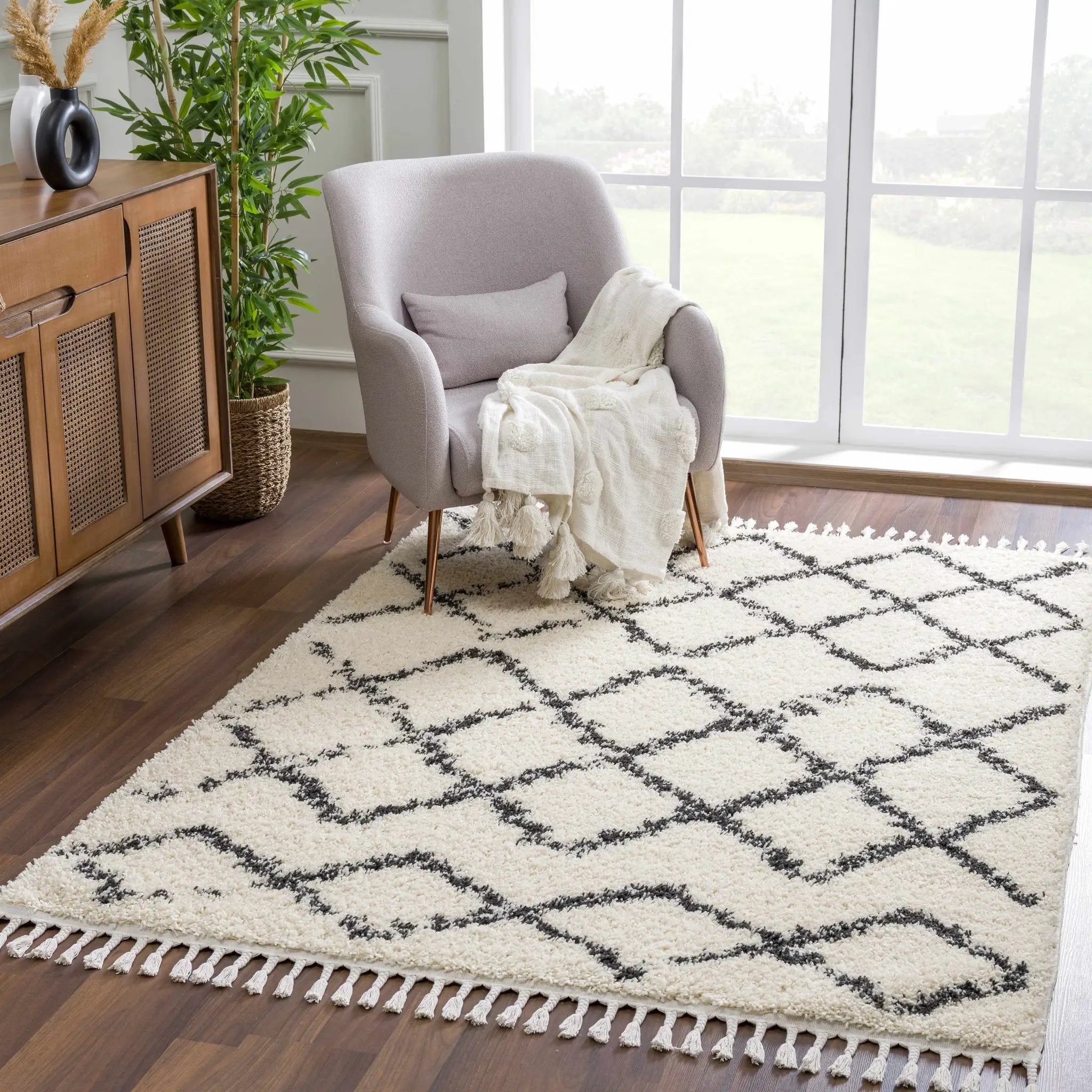 Wallagrass Moroccan Shag Rug - Clearance by Boutique Rugs