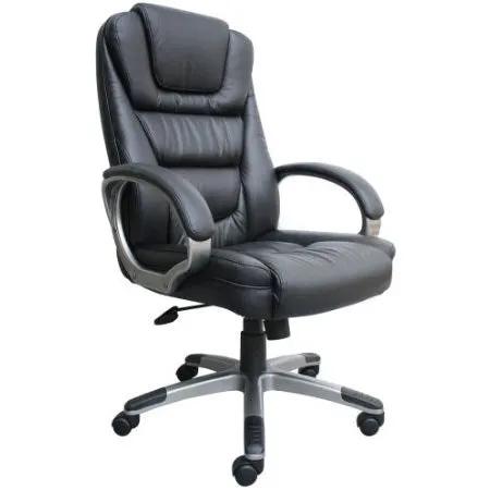 Ergonomic Black Faux Leather Executive Office Chair by HomePacific