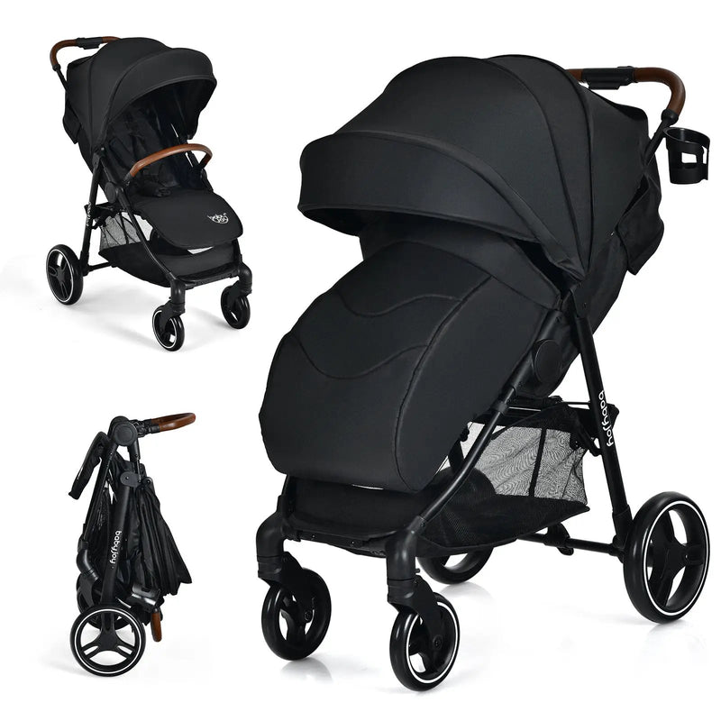 5-Point Harness Lightweight Infant Stroller with Foot Cover and Adjustable Backrest by DirectDeals