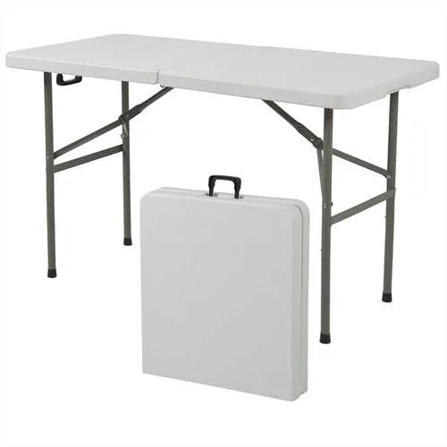 Multipurpose 4-Foot Center Folding Table with Carry Handle by HomePacific