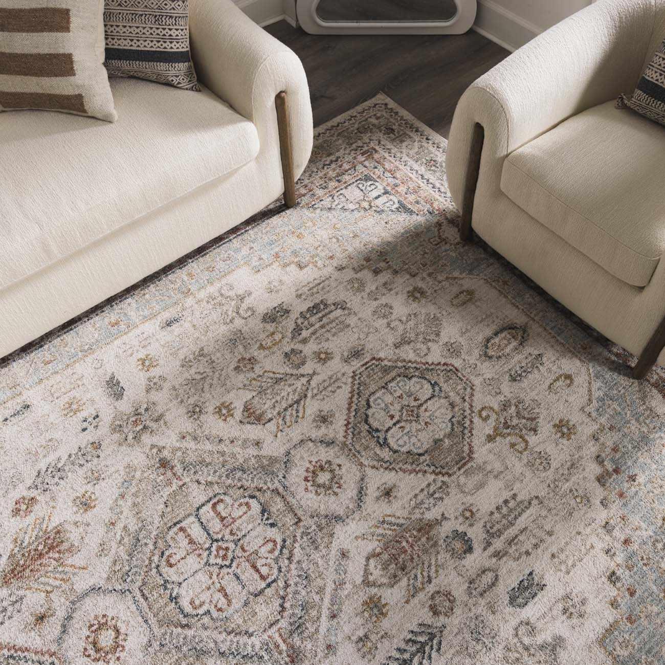 Kouta Cream Area Rug by Boutique Rugs