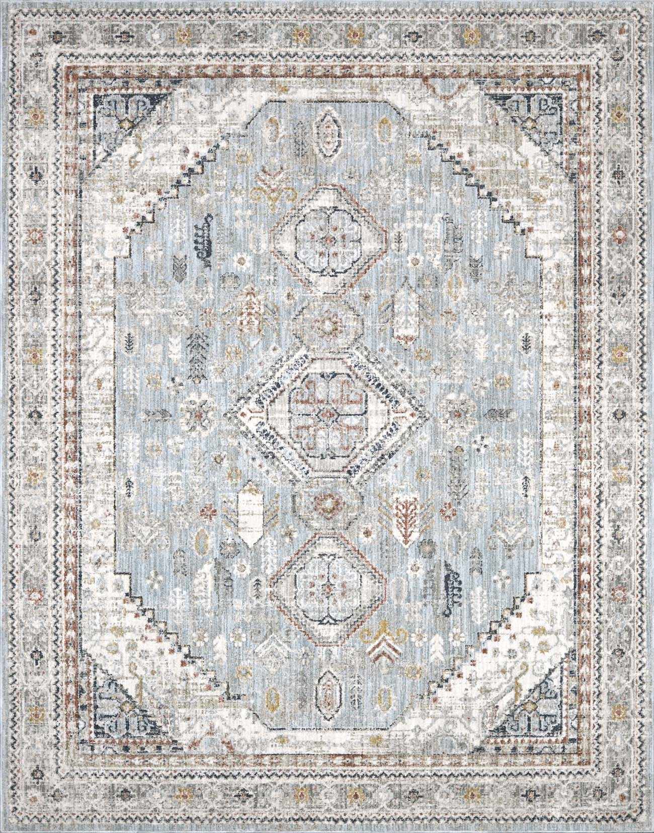 Kouta Gray Blue Area Rug by Boutique Rugs