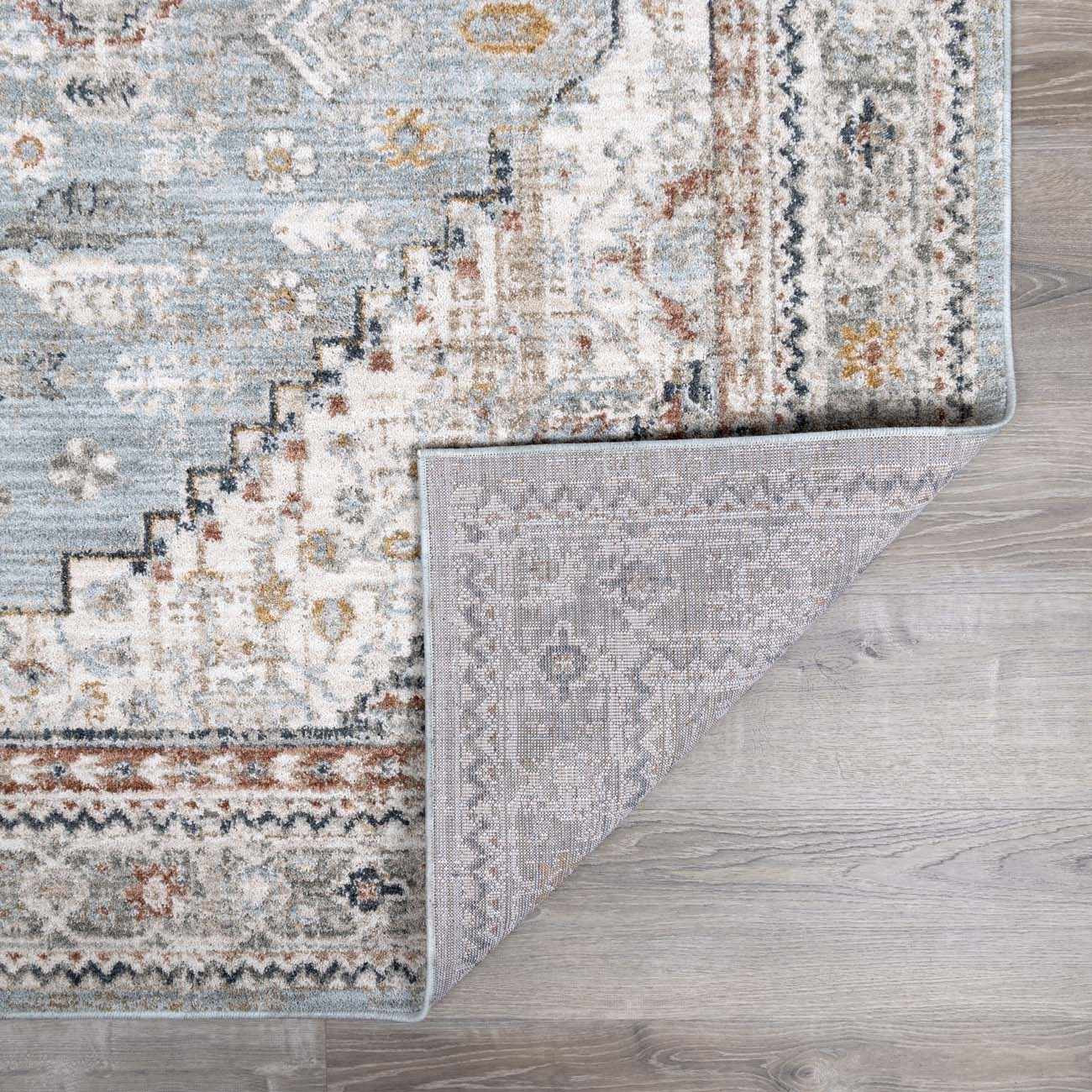 Kouta Gray Blue Area Rug by Boutique Rugs