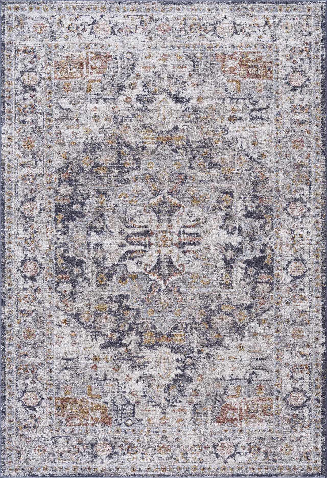 Ivria Navy & Rust Area Rug by Boutique Rugs