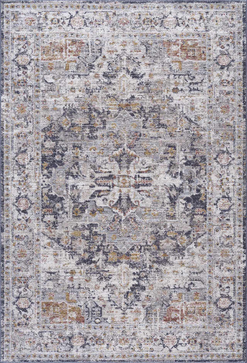 Ivria Navy & Rust Area Rug by Boutique Rugs