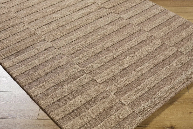 Idaho Broken-Striped Brown Area Rug by Boutique Rugs