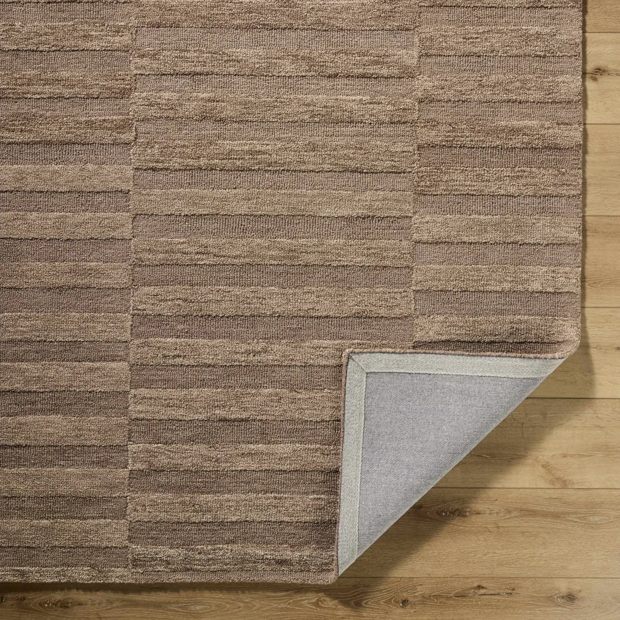 Idaho Broken-Striped Brown Area Rug by Boutique Rugs