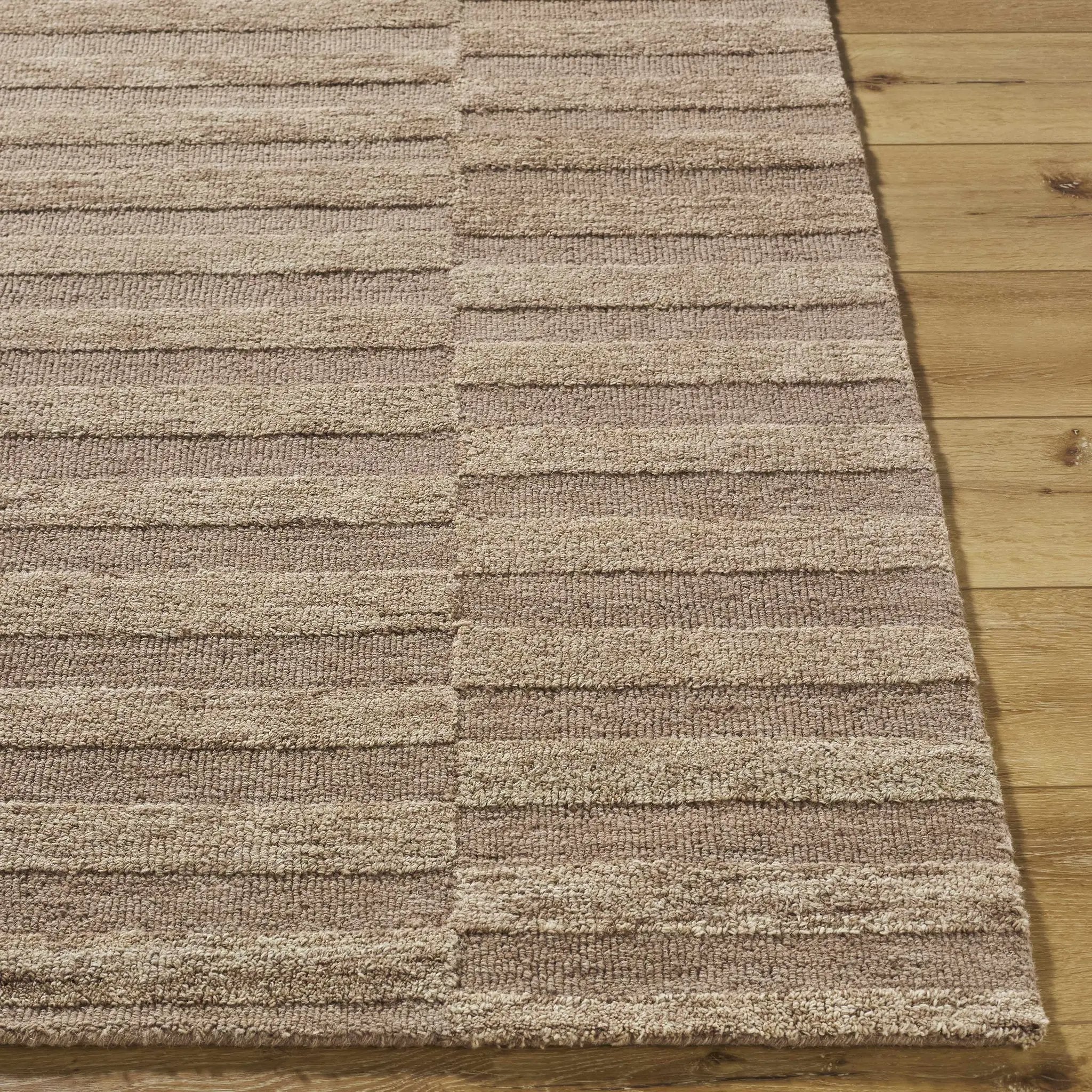 Idaho Broken-Striped Brown Area Rug by Boutique Rugs