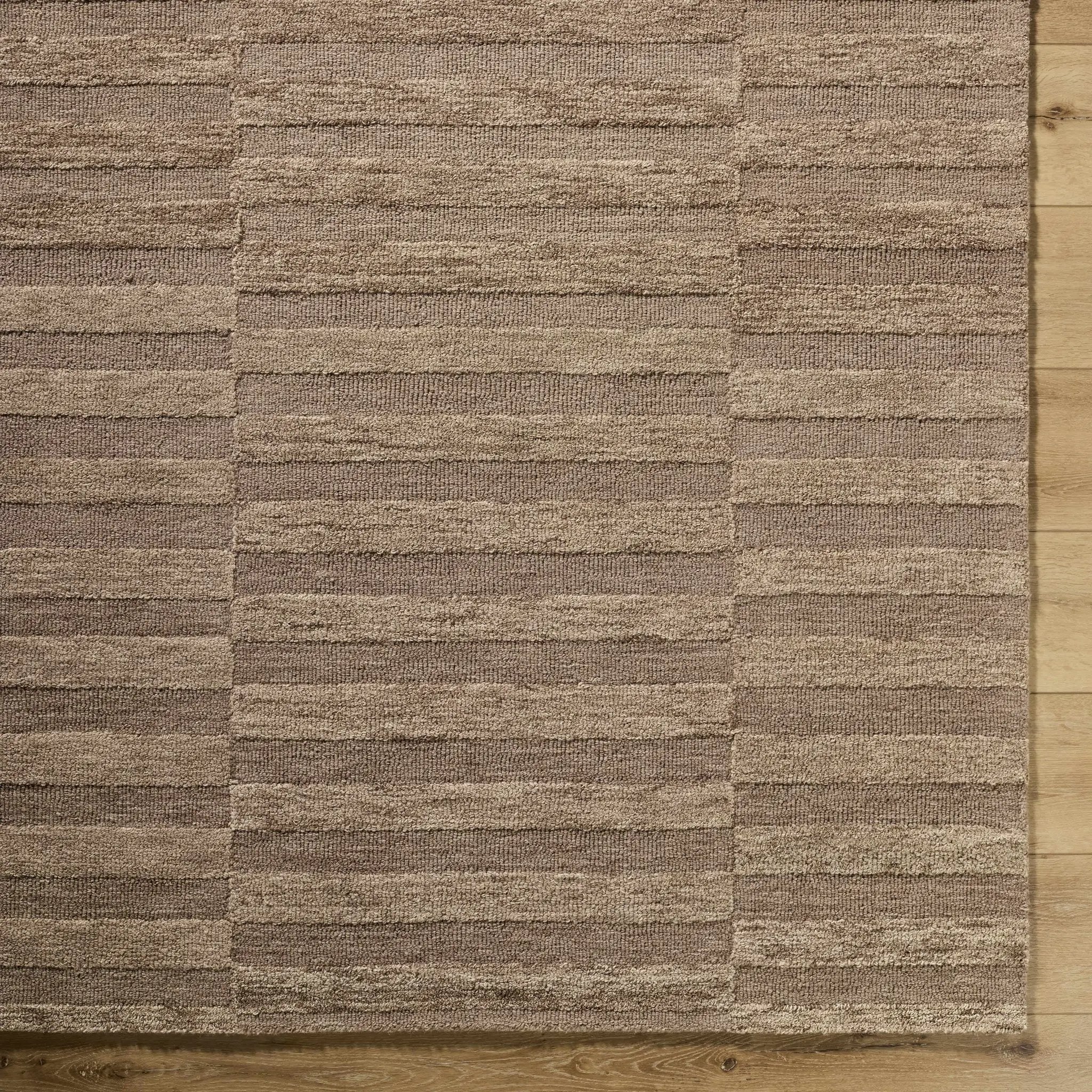 Idaho Broken-Striped Brown Area Rug by Boutique Rugs