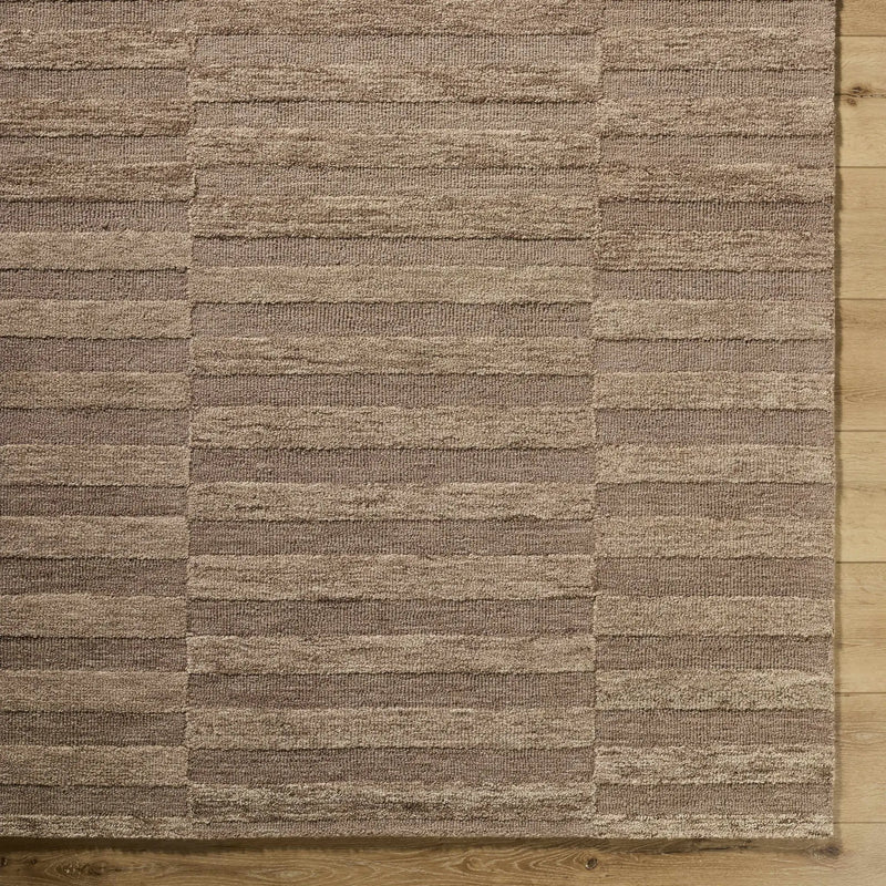 Idaho Broken-Striped Brown Area Rug by Boutique Rugs
