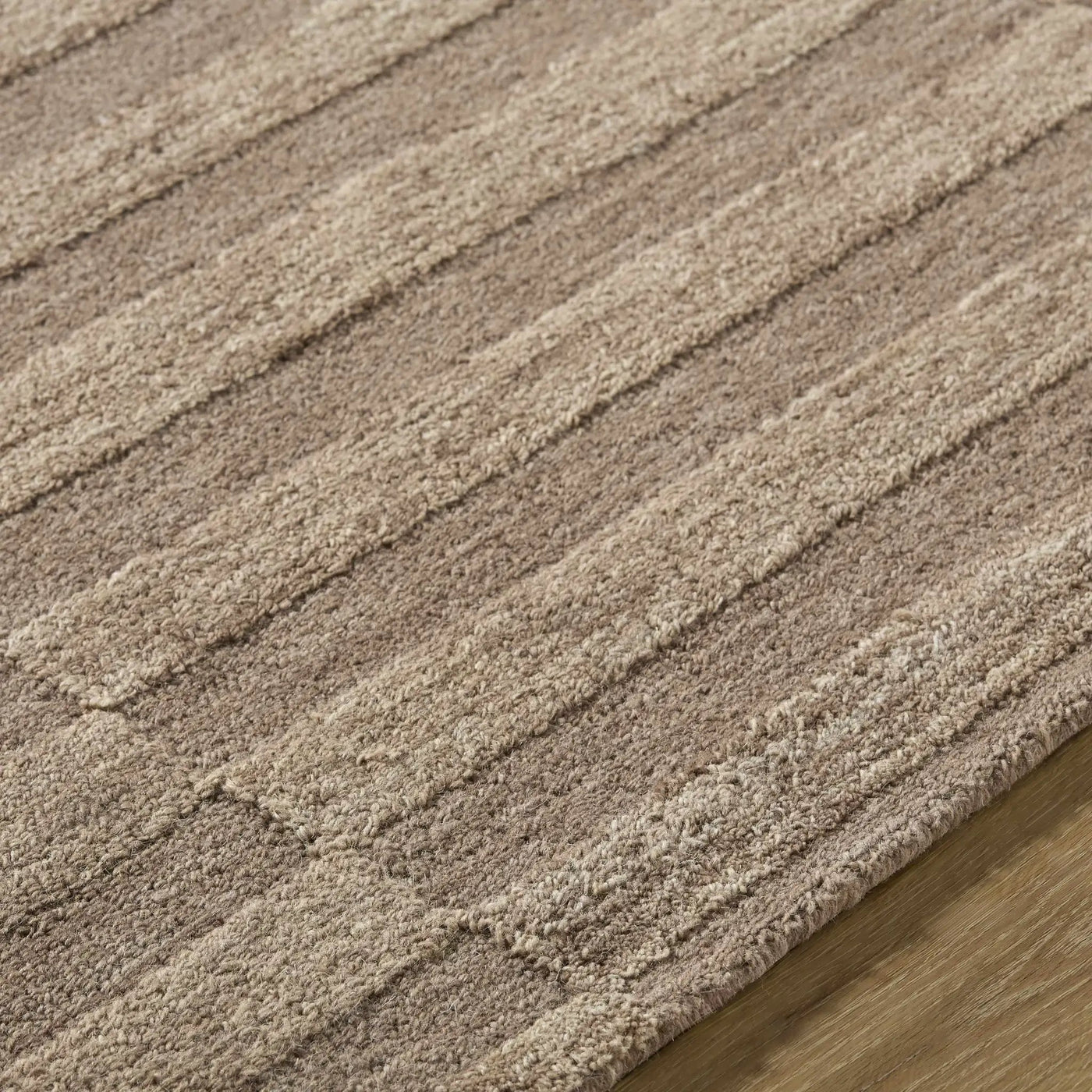 Idaho Broken-Striped Brown Area Rug by Boutique Rugs