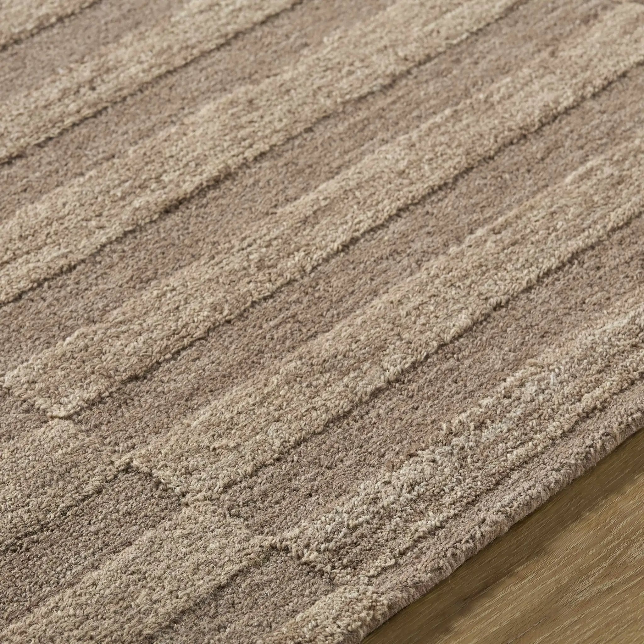 Idaho Broken-Striped Brown Area Rug by Boutique Rugs