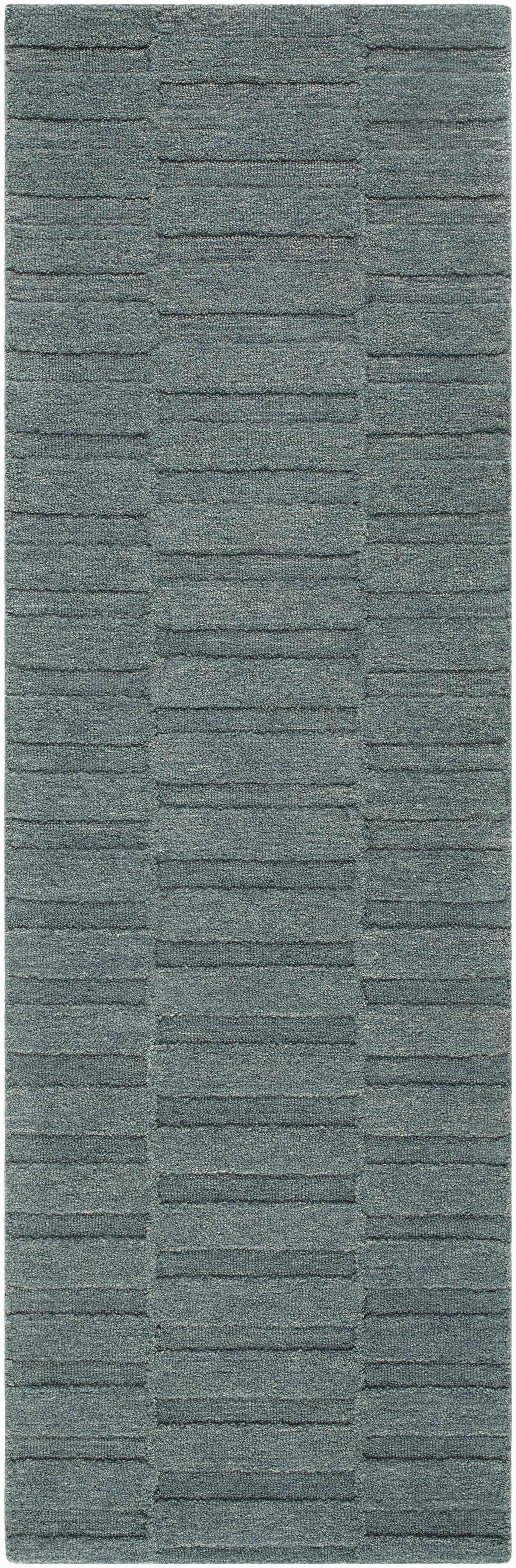 Idaho Broken-Stiped Petrol Blue Area Rug by Boutique Rugs