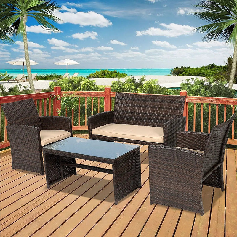 Rectangle 59 x 31-inch Solid Wood Patio Dining Table with Center Umbrella Hole by HomePacific