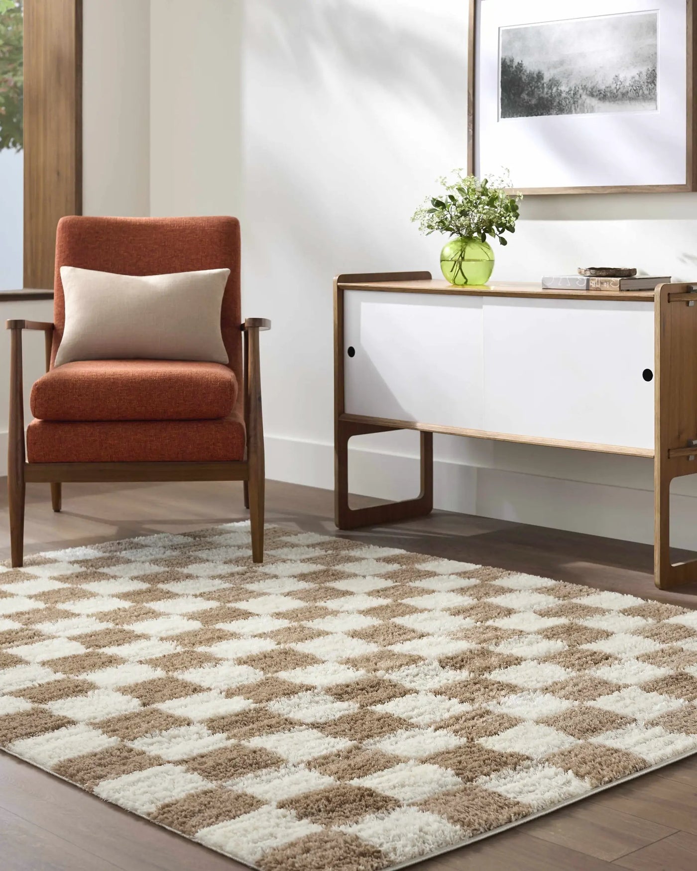 Belita Cream Luxe Shag Area Rug by Boutique Rugs