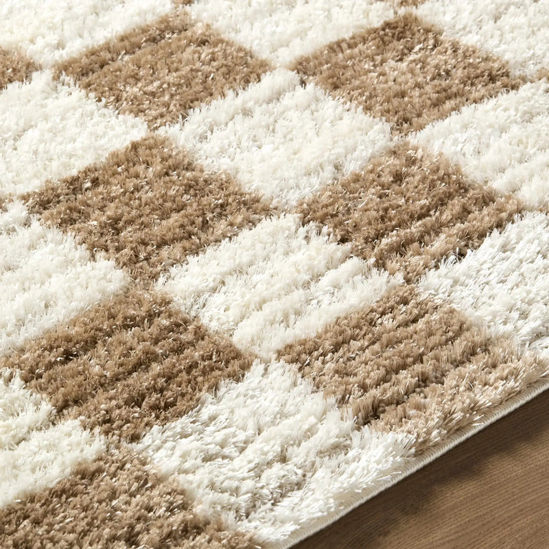 Belita Cream Luxe Shag Area Rug by Boutique Rugs
