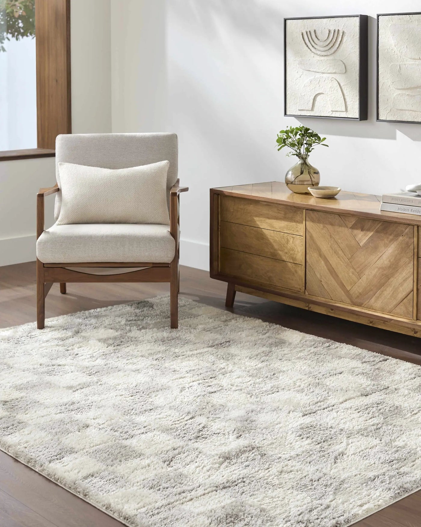 Belita Tan Luxe Shag Area Rug by Boutique Rugs