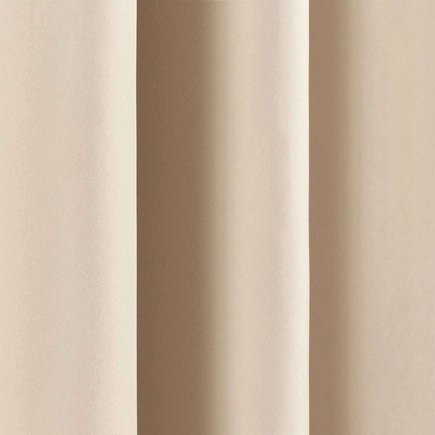 52 x 54 inch Solid Beige Cream Thermal Blackout Curtain Panels - Set of 2 by HomePacific