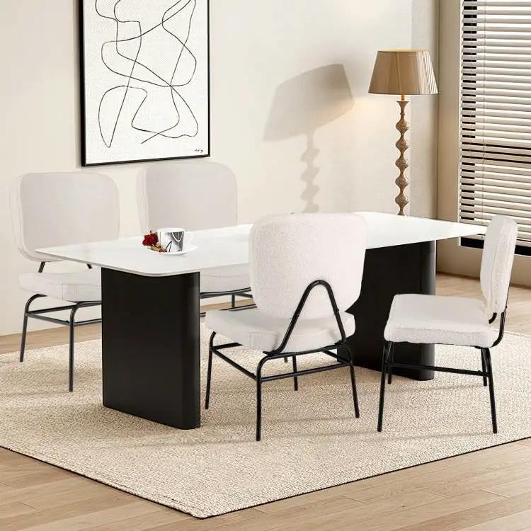 Modern Beige Upholstered Ergonomic Padded Accent Chair by HomePacific
