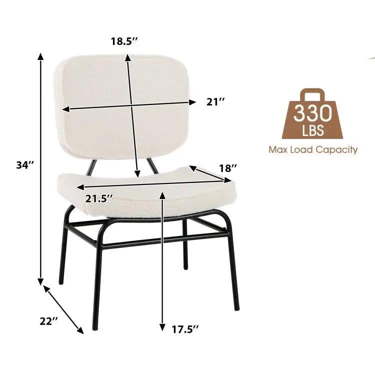 Modern Beige Upholstered Ergonomic Padded Accent Chair by HomePacific