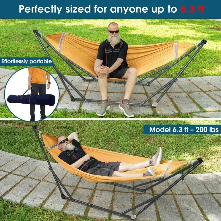 Tranquillo Original Collapsible Hammock with Stand for Ultimate Relaxation by Megsu