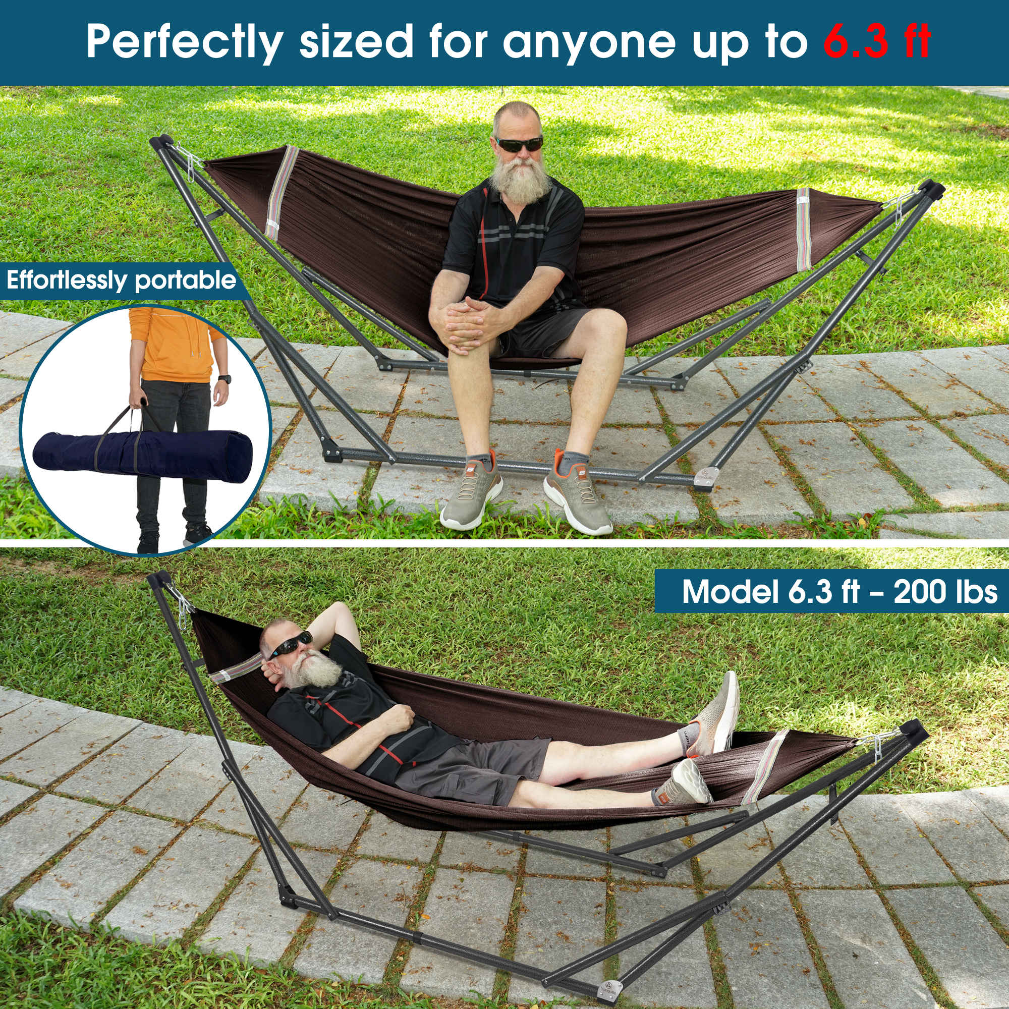 Tranquillo Original Collapsible Hammock with Stand for Ultimate Relaxation by Megsu
