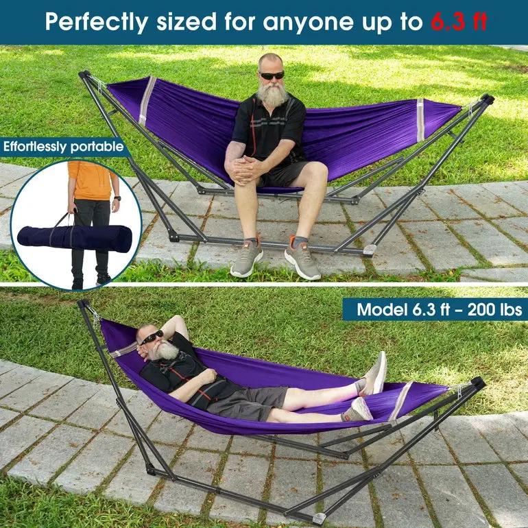 Tranquillo Original Collapsible Hammock with Stand for Ultimate Relaxation by Megsu