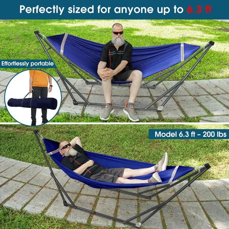 Tranquillo Original Collapsible Hammock with Stand for Ultimate Relaxation by Megsu