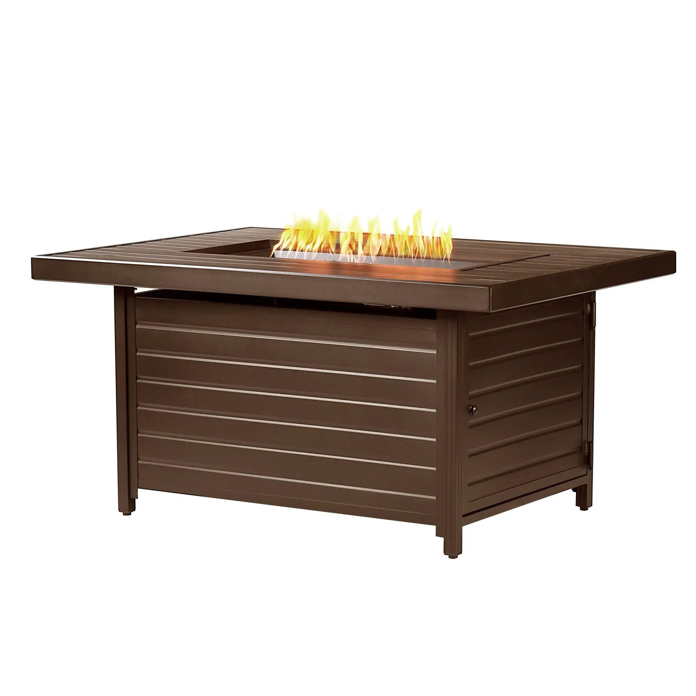 Aluminum 48-in Rectangular Propane Fire Table, Beads, Covers and Lid by Sharicks