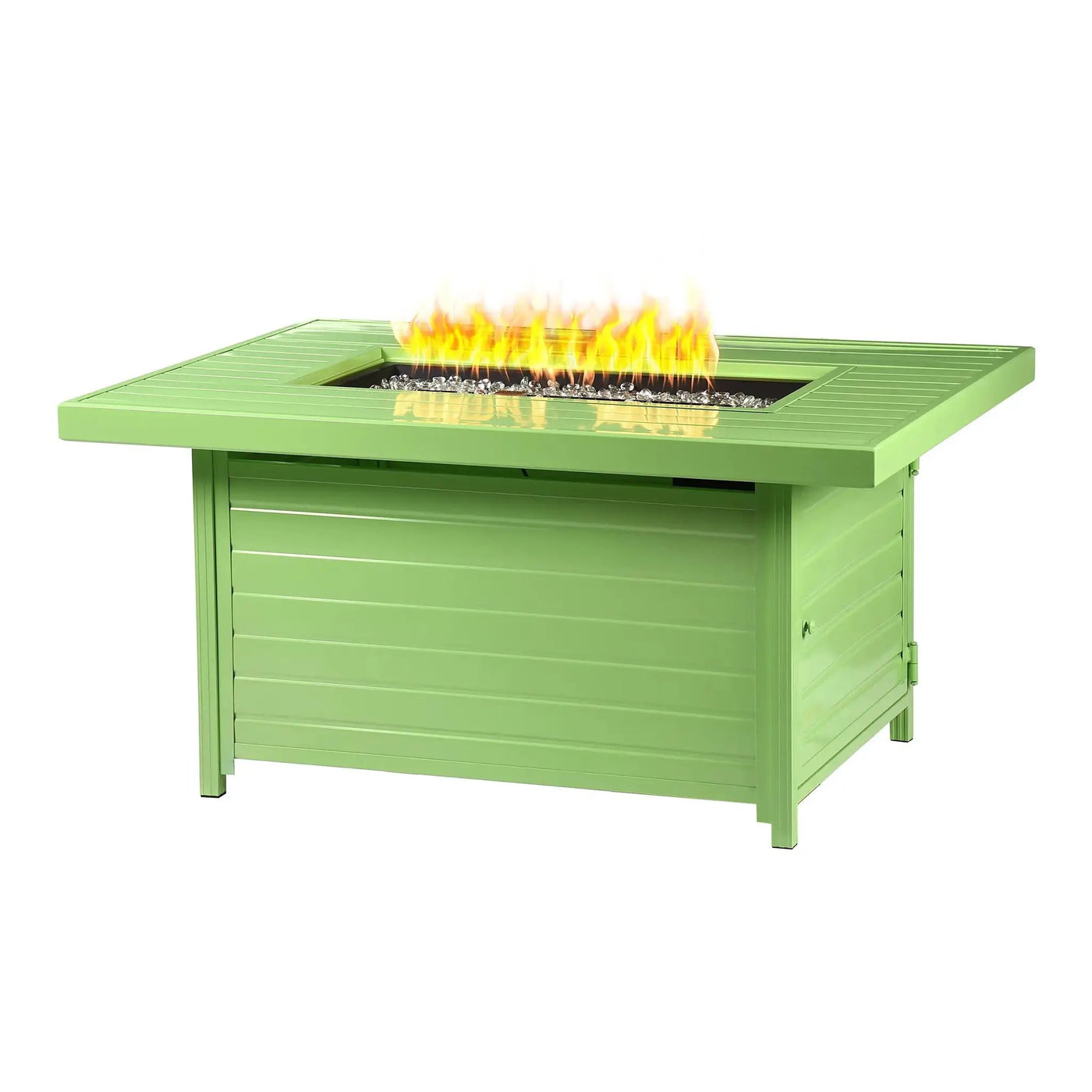Aluminum 48-in Rectangular Propane Fire Table, Beads, Covers and Lid by Sharicks