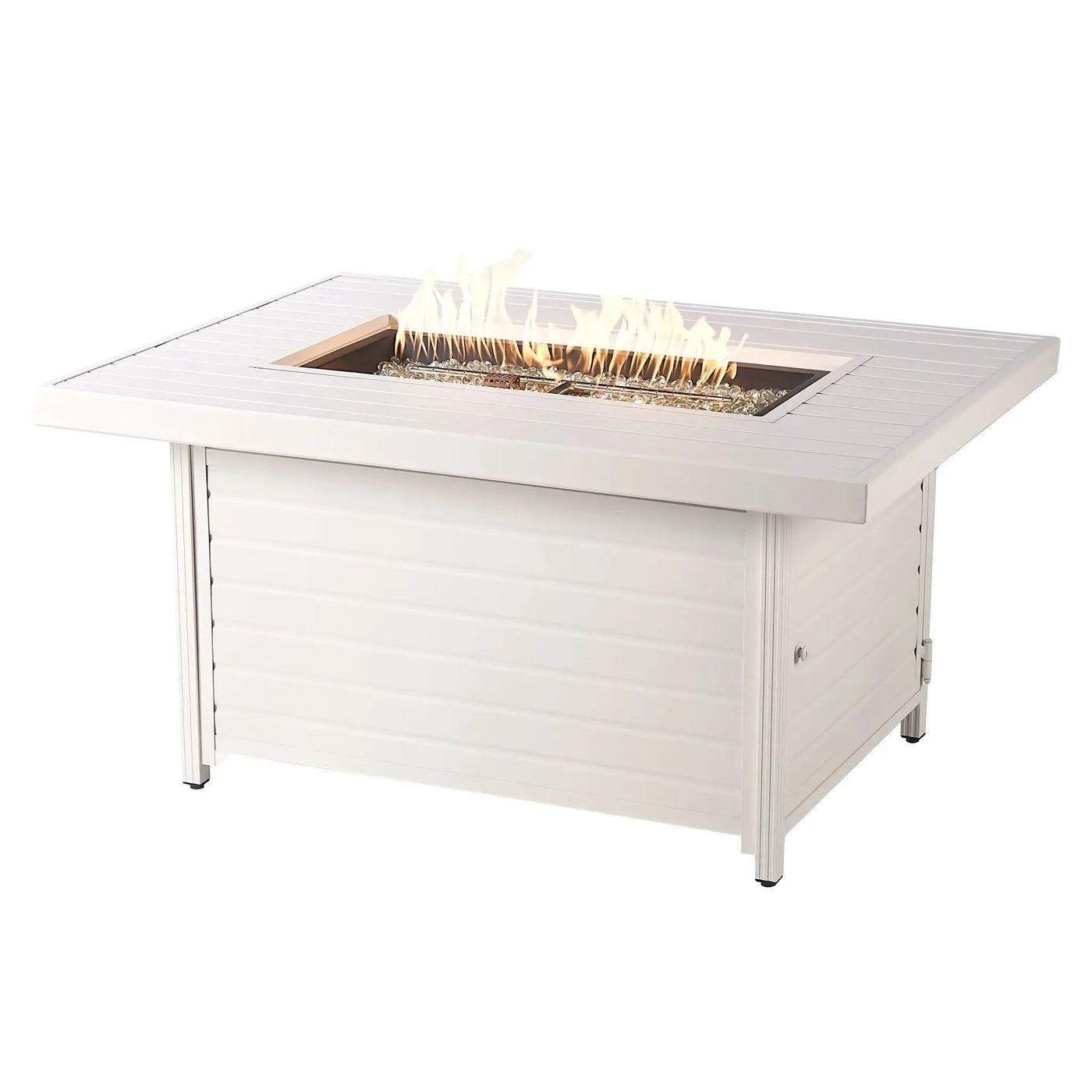 Aluminum 48-in Rectangular Propane Fire Table, Beads, Covers and Lid by Sharicks