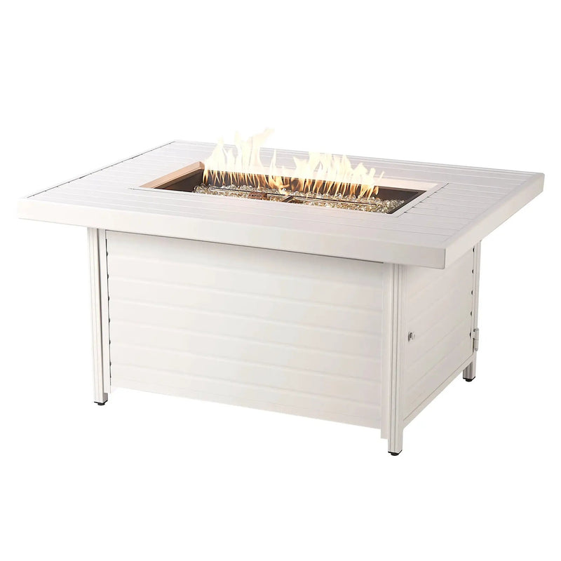 Aluminum 48-in Rectangular Propane Fire Table, Beads, Covers and Lid by Sharicks