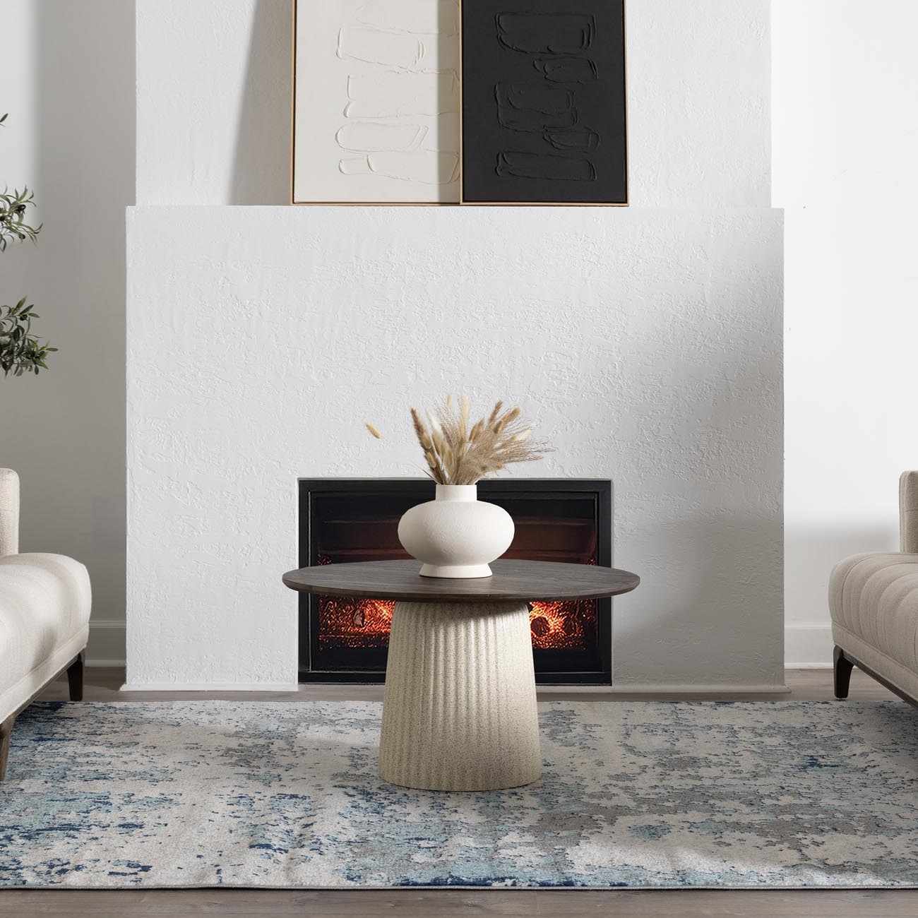 Beverly Abstract Blue Area Rug by Boutique Rugs
