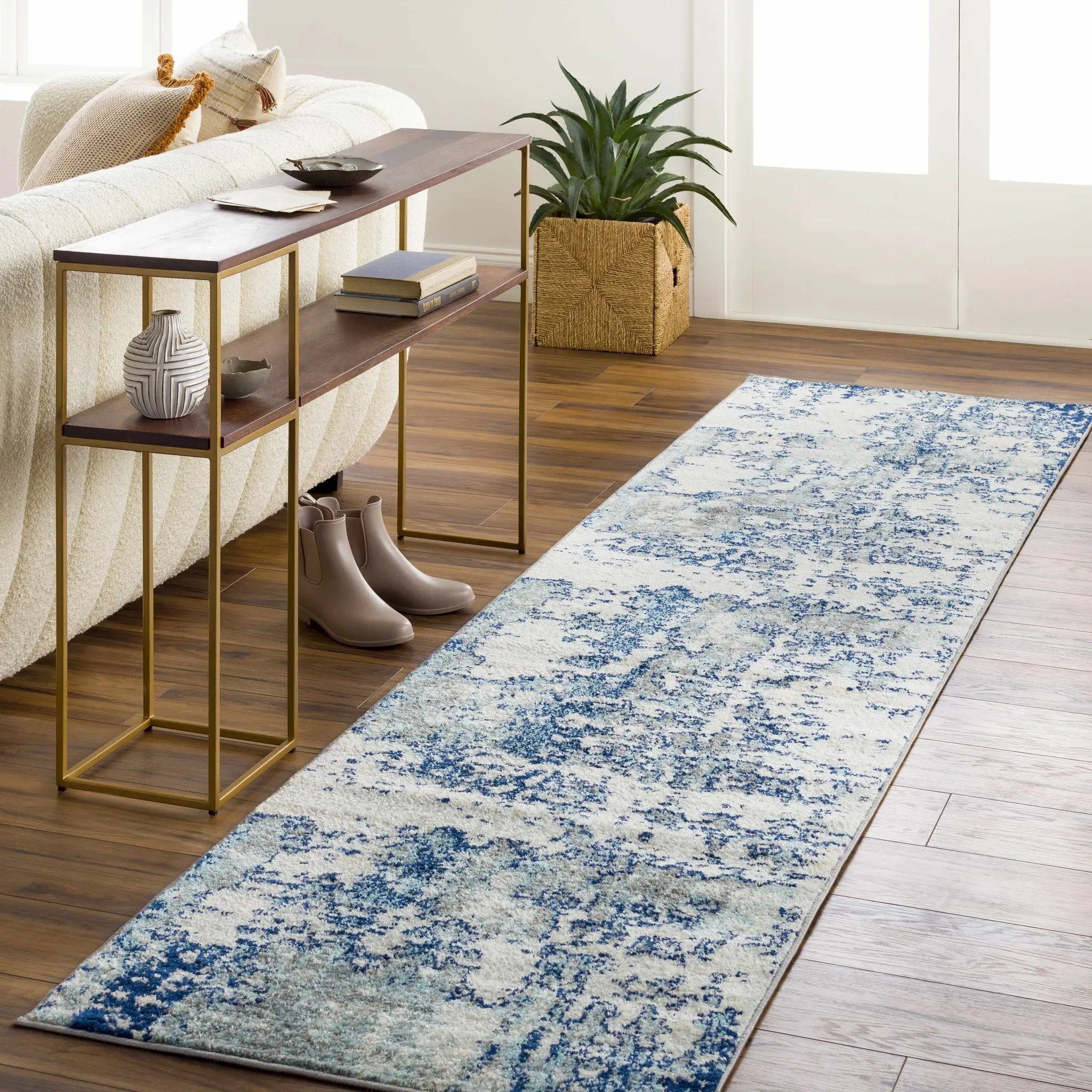 Beverly Abstract Blue Area Rug by Boutique Rugs