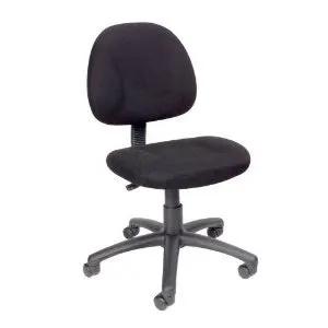 Black Office Chair with Padded Seat and Back with Lumbar Support by HomePacific