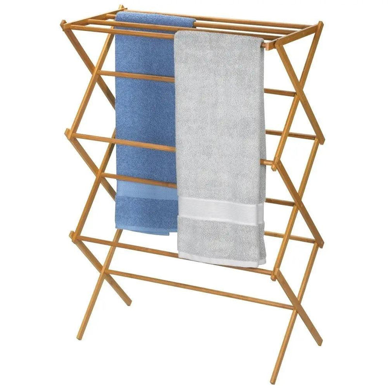 Folding Laundry Clothes Drying Rack in Bamboo Wood by HomePacific