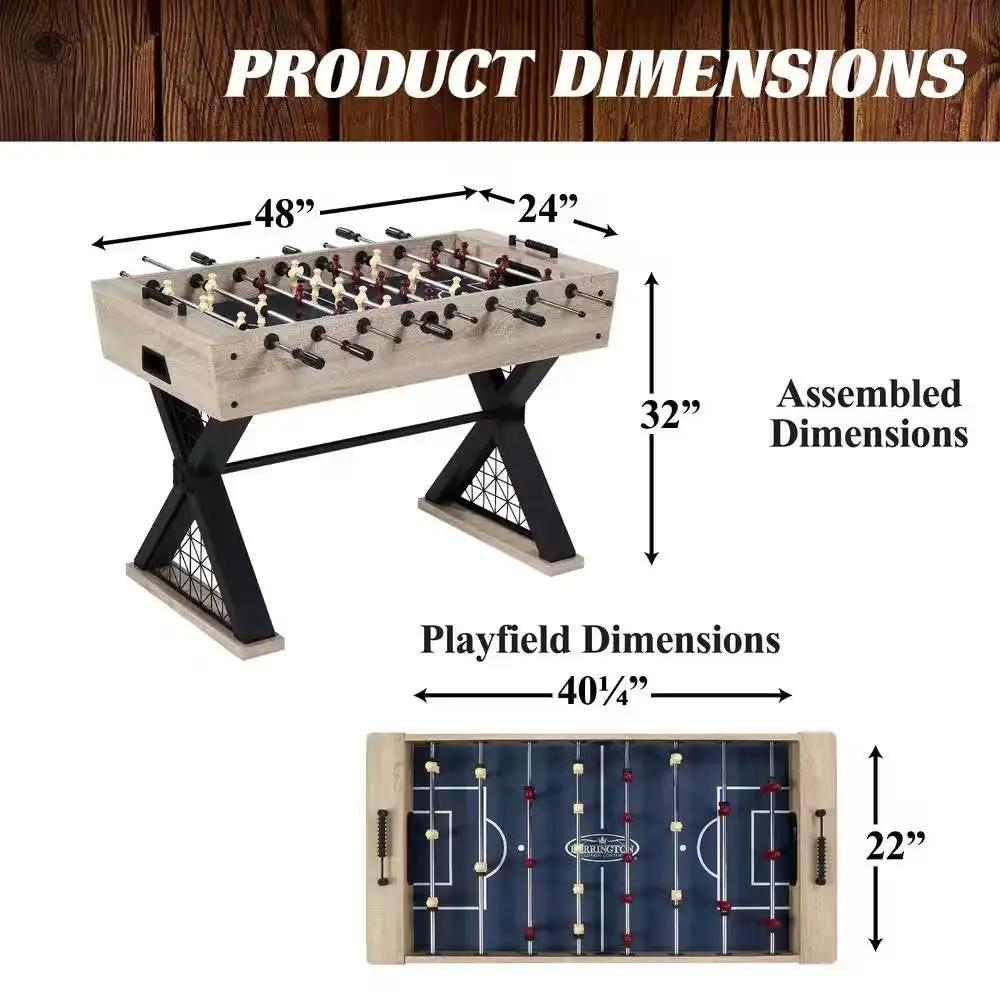Sturdy X-Leg Industrial Modern Style 48-inch Foosball Table with 2 Balls by HomePacific