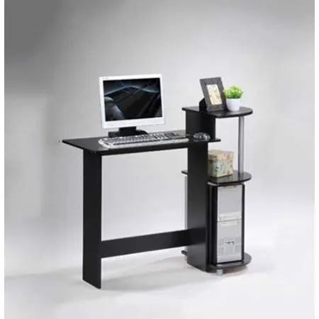 Contemporary Computer Desk in Black and Grey Finish by HomePacific