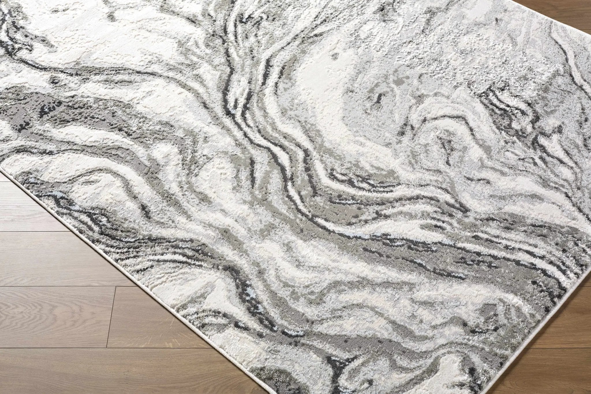 Brandi Gray Marble Area Rug by Boutique Rugs