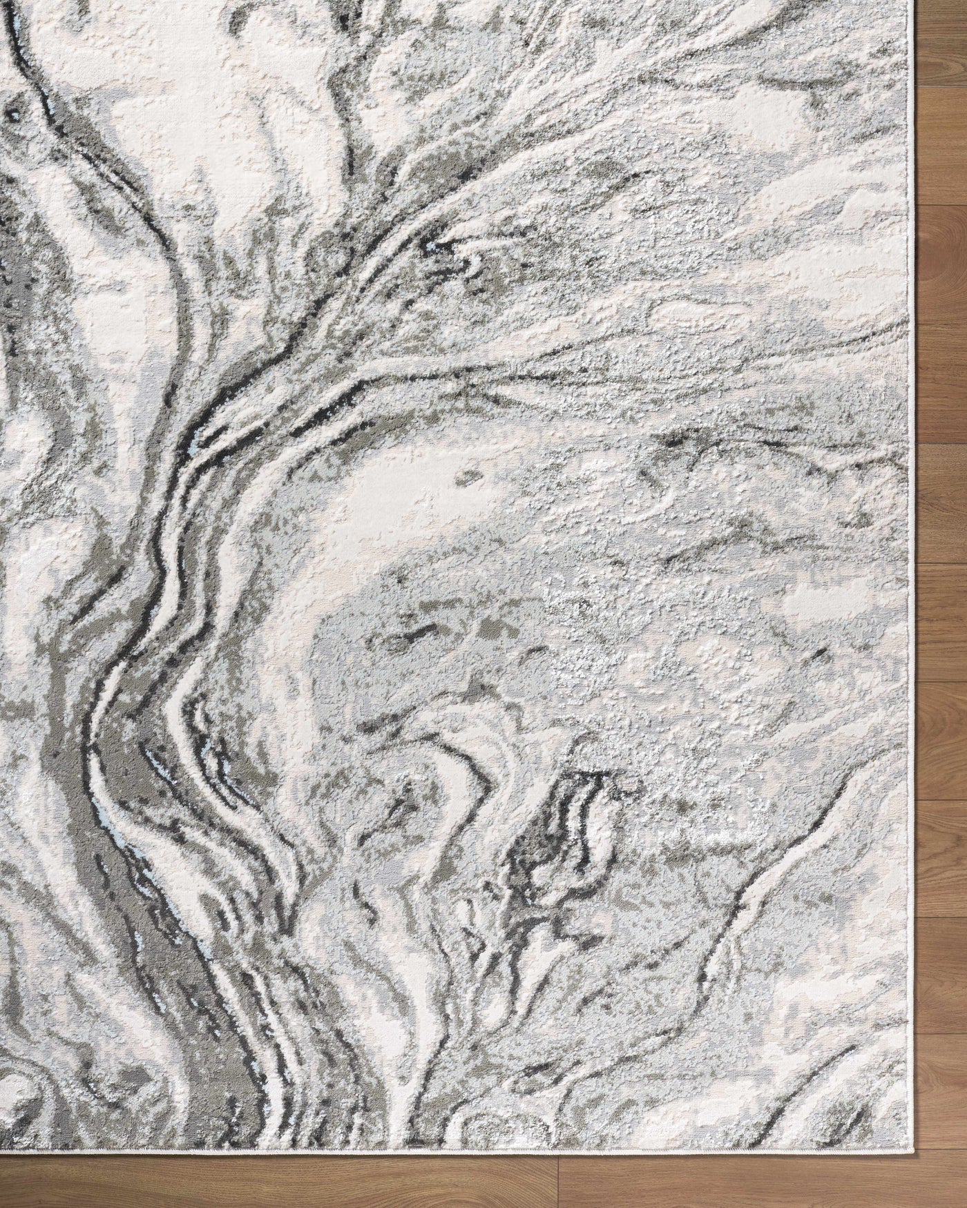 Brandi Gray Marble Area Rug by Boutique Rugs