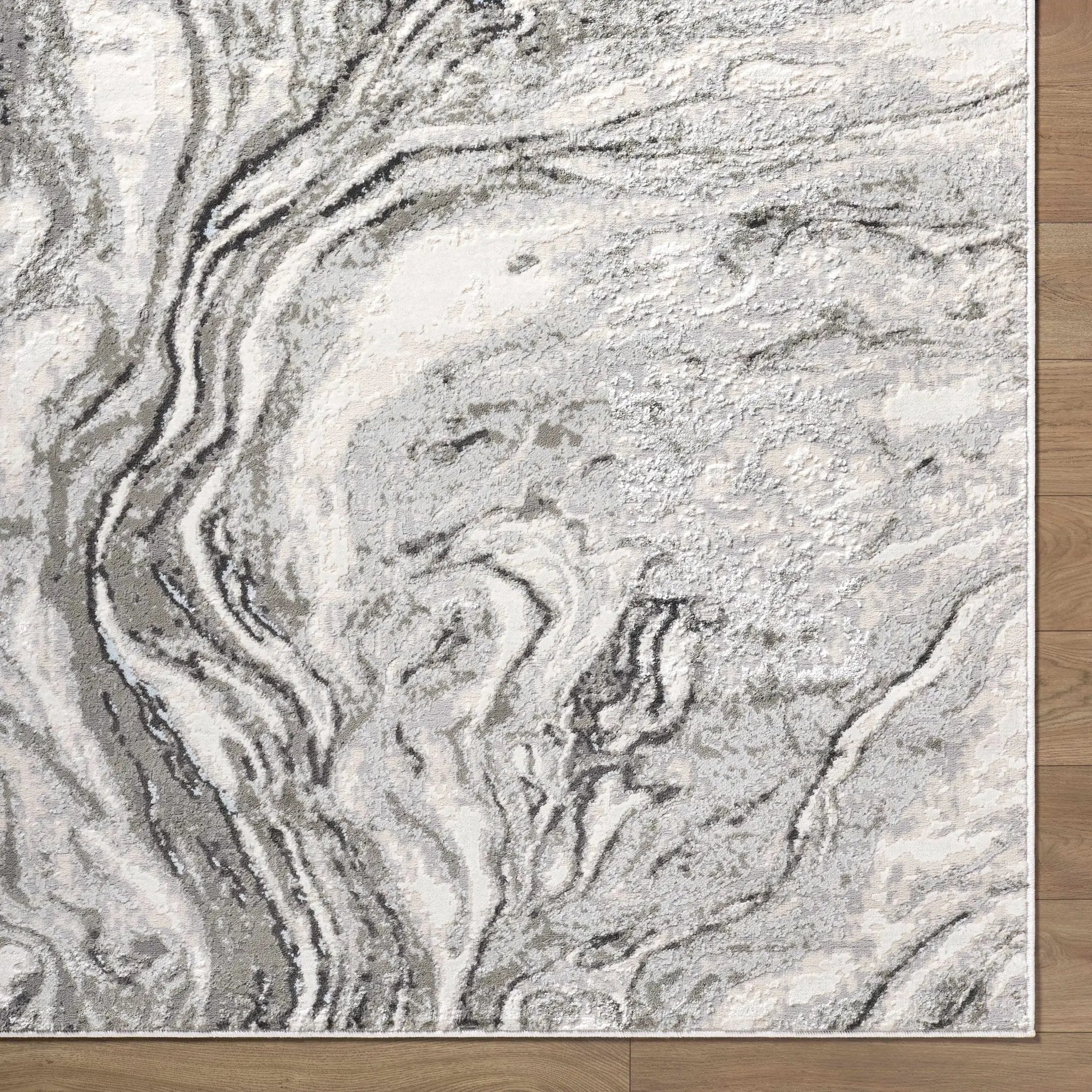 Brandi Gray Marble Area Rug by Boutique Rugs