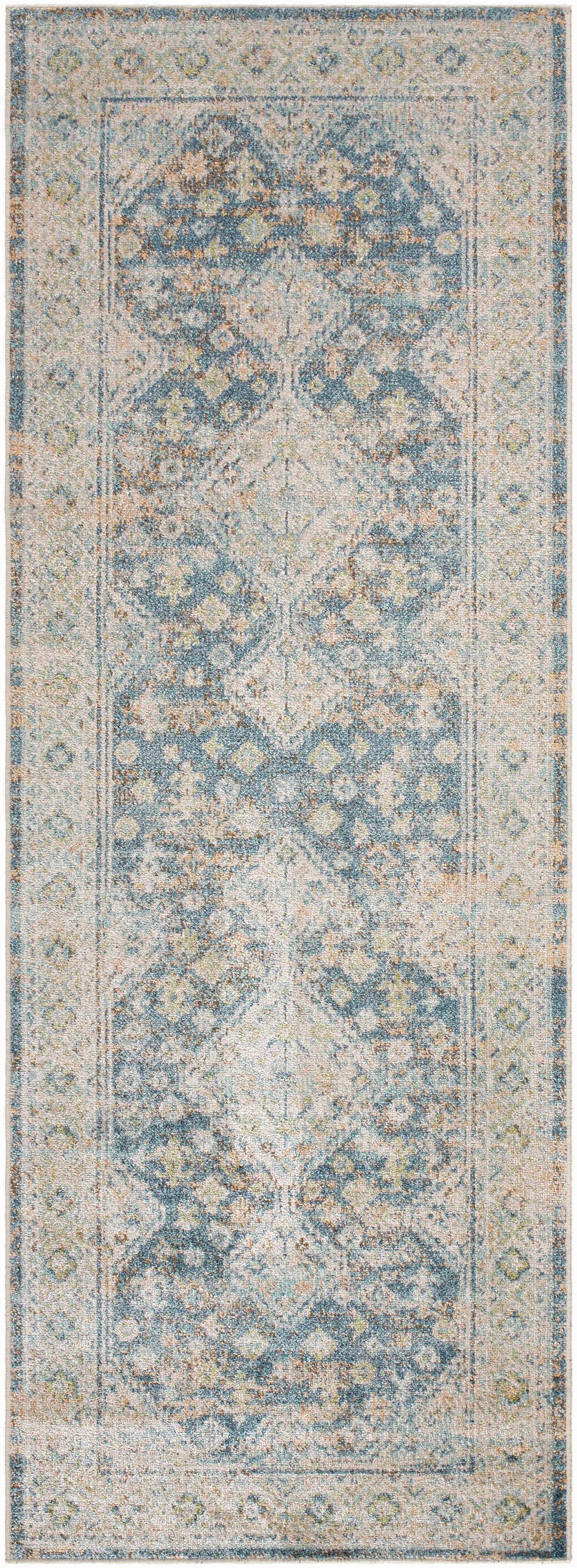 Bhavya Navy Washable Area Rug - Clearance by Boutique Rugs