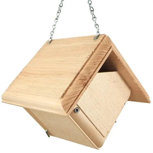 Hand Crafted Pine Wood Hanging Bird House for Carolina Wrens - Made in USA by HomePacific