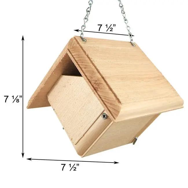 Hand Crafted Pine Wood Hanging Bird House for Carolina Wrens - Made in USA by HomePacific